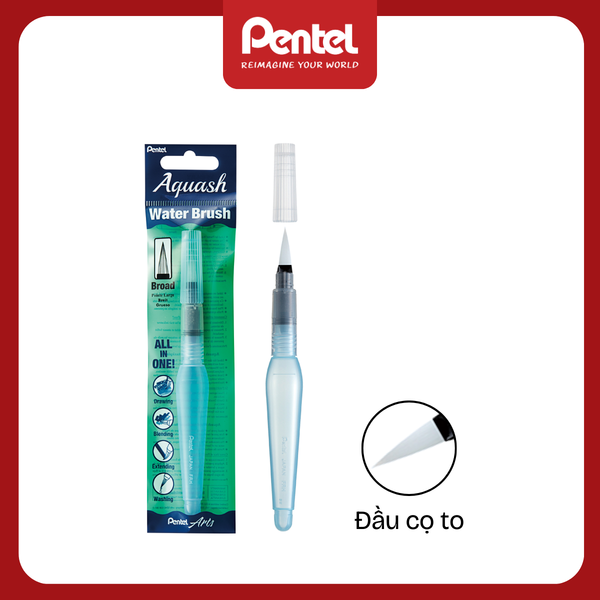 Bút Lông Cọ Nước Pentel FRH – Brush Pen Chuyên Nghiệp | Đầu Cọ Mềm Dai | Dùng Cho Màu Nước