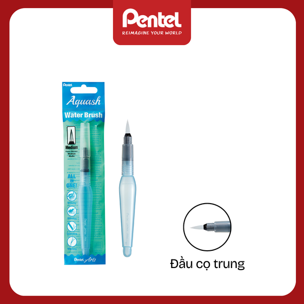 Bút Lông Cọ Nước Pentel FRH – Brush Pen Chuyên Nghiệp | Đầu Cọ Mềm Dai | Dùng Cho Màu Nước