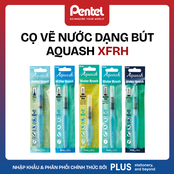 Bút Lông Cọ Nước Pentel FRH – Brush Pen Chuyên Nghiệp | Đầu Cọ Mềm Dai | Dùng Cho Màu Nước