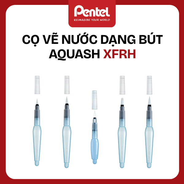 Bút Lông Cọ Nước Pentel FRH – Brush Pen Chuyên Nghiệp | Đầu Cọ Mềm Dai | Dùng Cho Màu Nước