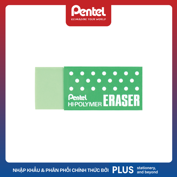 Tẩy Pentel Hi-Polymer nhiều màu ZEH - Hộp 48 Viên - Cỡ Trung