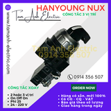  Công tắc xoay 3 vị trí o25 Hàn Quốc CRSL-25 - Chuyển mạch 3 vị trí phi 25 HanYoung Nux 