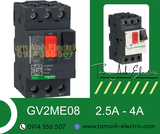  Cầu Dao Bảo Vệ Động Cơ Schneider GV2ME08 - CB Bảo Vệ Động Cơ 3 Cực Schneider - GV2ME08 Schneider (2.5-4A) - 3P - 690V 