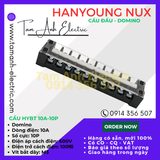  Cầu đấu Domino HYT-1010 HanYoung Hàn Quốc - Cầu Domino HYT 10A 10P HanYoung - Cầu 10A 10 mắt Hàn Quốc 