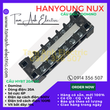  Cầu đấu Domino HYT-206 HanYoung Hàn Quốc - Cầu Domino HYT 20A 6P HanYoung - Cầu 20A 6 mắt Hàn Quốc 