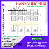  Cầu đấu Domino HYT-2004 HanYoung Hàn Quốc - Cầu Domino HYT 200A 4P HanYoung - Cầu 200A 4 mắt Hàn Quốc 