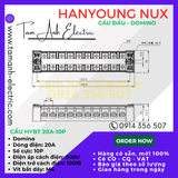  Cầu đấu Domino HYT-2010 HanYoung Hàn Quốc - Cầu Domino HYT 20A 10P HanYoung - Cầu 20A 10 mắt Hàn Quốc 