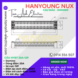  Cầu đấu Domino HYT-2012 HanYoung Hàn Quốc - Cầu Domino HYT 20A 12P HanYoung - Cầu 20A 12 mắt Hàn Quốc 