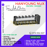  Cầu đấu Domino HYT-306 HanYoung Hàn Quốc - Cầu Domino HYT 30A 6P HanYoung - Cầu 30A 6 mắt Hàn Quốc 