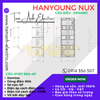  Cầu đấu Domino HYT-604 HanYoung Hàn Quốc - Cầu Domino HYT 60A 4P HanYoung - Cầu 60A 4 mắt Hàn Quốc 