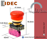  Nút dừng khẩn cấp YW1B-V4E02R o22 IDEC - Nút ấn đỏ nấm phi 22 YW1B-V4E IDEC - Nút ấn Estop IDEC 