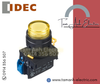  Nút ấn có đèn YW1L-M2E o22 220Vac IDEC - Nút nhấn giữ có đèn YW1L-M2E phi 22 220Vac IDEC Nhật Bản 