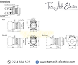  Nút ấn có đèn YW1L-M2E o22 24Vdc IDEC - Nút nhấn giữ có đèn YW1L-M2E phi 22 24Vdc IDEC Nhật Bản 