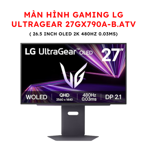 Màn Hình Gaming LG UltraGear 32GX870A-B.ATV (32 inch OLED 4K 240Hz hoặc FHD 480Hz 0.03ms TypeC)