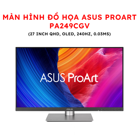 Màn hình Đồ họa ASUS ProArt PA249CGV (24 inch, IPS, 144Hz, Delta E<2, USB-C 96W)