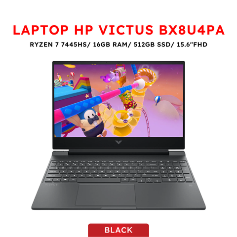 Laptop HP Victus BX8U4PA (Ryzen 7 7445HS/ GeForce RTX™ 3050/ 16GB/ 512GB/ Win 11 Home)