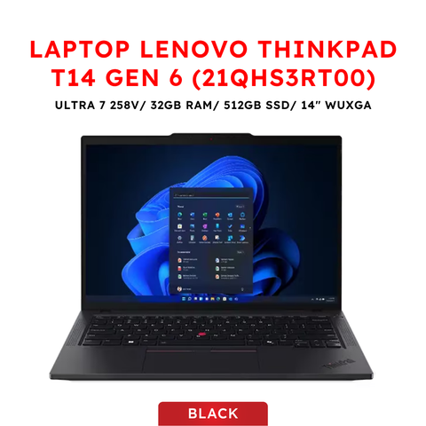 Laptop Lenovo ThinkPad T14 Gen 6 (21QHS3RT00) (Ultra 7-258V | 32GB RAM | 512GB SSD | 14