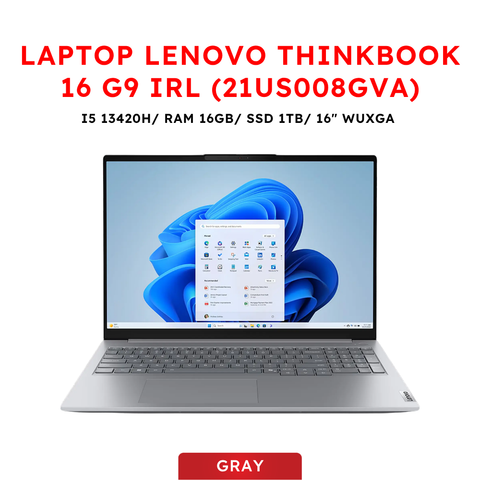 Laptop Lenovo Thinkbook 16 G9 IRL (21US008GVA) (I5-13420H | 16G D5 | 1TB NVMe | 16