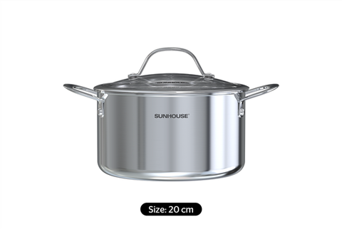Nồi inox 304 đáy liền Sunhouse SHG706-20