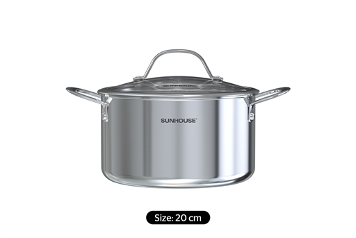 Nồi inox 304 đáy liền Sunhouse SHG706-20