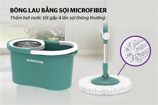 Bộ lau nhà xoay 360 độ Sunhouse KS-CL300IB – ảnh 5