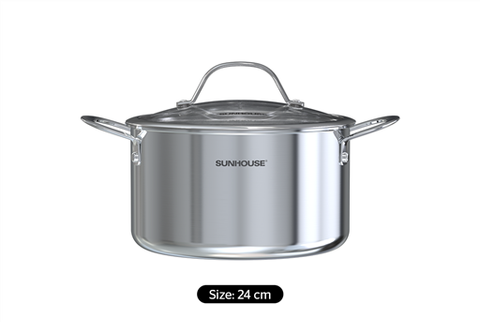 Nồi inox 304 đáy liền Sunhouse SHG706-24