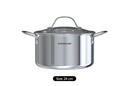 Nồi inox 304 đáy liền Sunhouse SHG706-24
