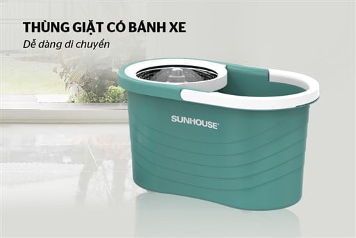 Bộ lau nhà xoay 360 độ Sunhouse KS-CL300IB – ảnh 6