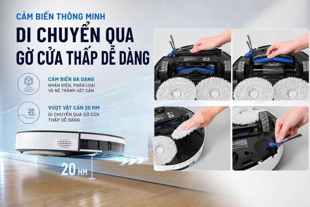 Robot hút bụi Ecovacs T30C Prime Omni - hình ảnh thực tế