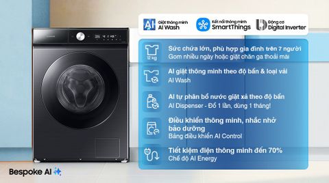 Máy giặt Samsung Bespoke AI Inverter 14 kg WW14BB944DGBSV
