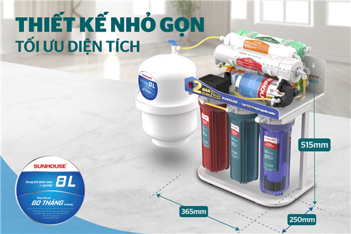 Máy lọc nước r.o không vỏ Sunhouse 10 lõi SHA88117KV – ảnh 2