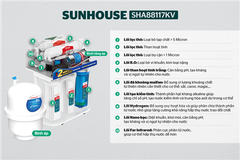 Máy lọc nước r.o không vỏ Sunhouse 10 lõi SHA88117KV ảnh 5