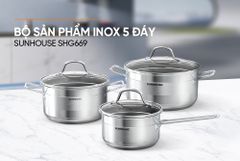 Bộ nồi inox 5 đáy Sunhouse SHG669 ảnh 7