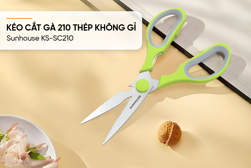 Kéo cắt gà 210 thép không gỉ Sunhouse KS-SC210 – ảnh 6