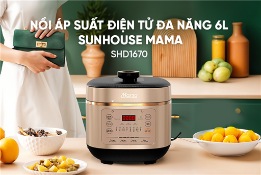 Nồi áp suất điện tử đa năng 6L Sunhouse Mama SHD1670 – ảnh 6