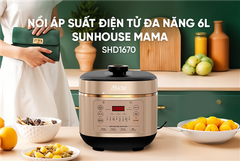 Nồi áp suất điện tử đa năng 6L Sunhouse Mama SHD1670 ảnh 6