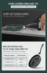 Chảo chống dính đáy từ Sunhouse eco SHM28G PLUS ảnh 4
