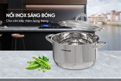 Nồi inox 3 đáy Sunhouse SHG301-16 ảnh 3