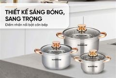 Bộ nồi inox 5 đáy Sunhouse SH781 ảnh 5