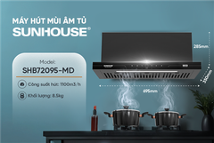 Máy hút mùi âm tủ Sunhouse SHB72095-MD ảnh 5