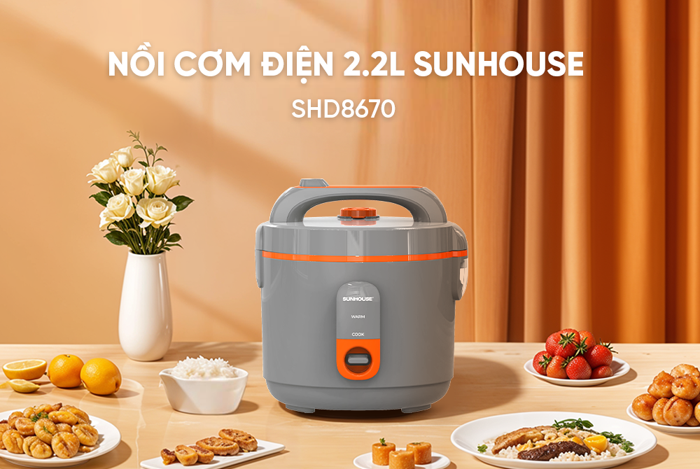 Nồi cơm điện 2.2L Sunhouse SHD8670 – ảnh 7