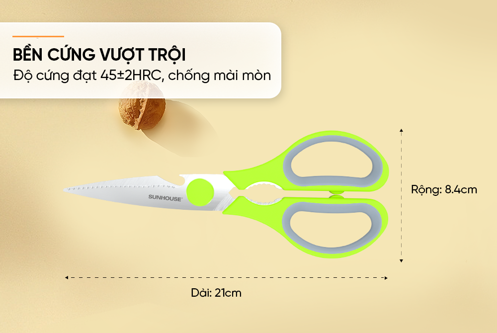Kéo cắt gà 210 thép không gỉ Sunhouse KS-SC210 – ảnh 7