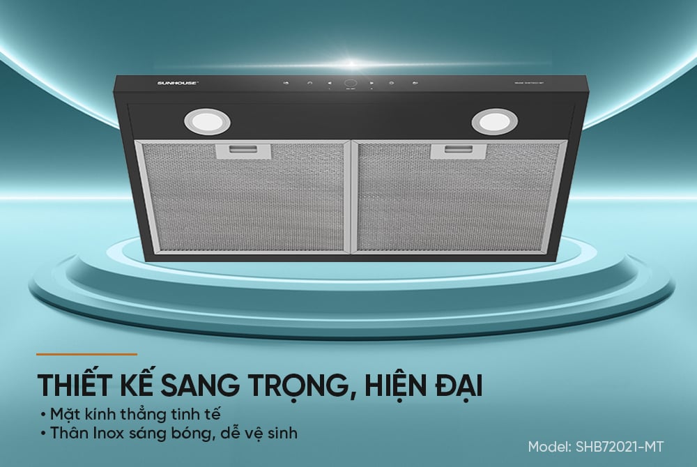 Máy hút mùi kính thẳng Sunhouse SHB72021-MT – ảnh 6