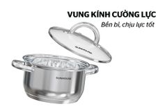 Bộ nồi inox 3 đáy Sunhouse SHG361 ảnh 5