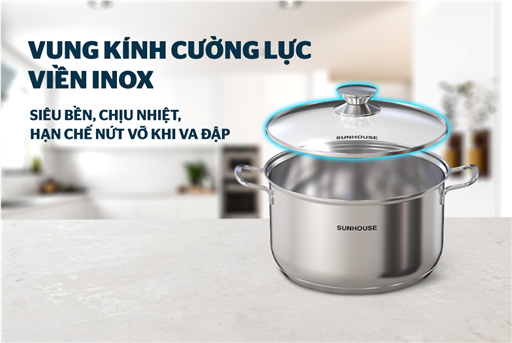 Bộ nồi inox 3 đáy Sunhouse SHG340 – ảnh 6