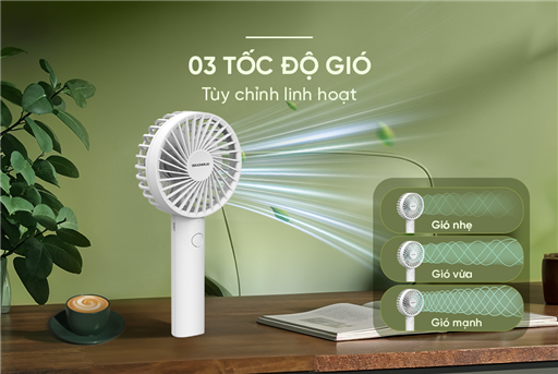 Quạt sạc mini cầm tay Sunhouse SHD7109 – ảnh 8