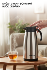 Ấm giữ nhiệt pha trà 1.4L inox 304 Sunhouse KS-TH1400TI ảnh 5