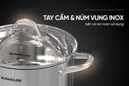 Nồi inox 3 đáy Sunhouse SHG301-18 – ảnh 8