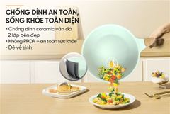 Chảo phủ sứ an toàn đáy từ Sunhouse healthy SBDS26MT ảnh 7