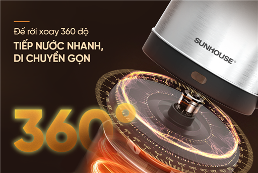 Ấm siêu tốc inox 1.8L Sunhouse SHD1182GT – ảnh 8